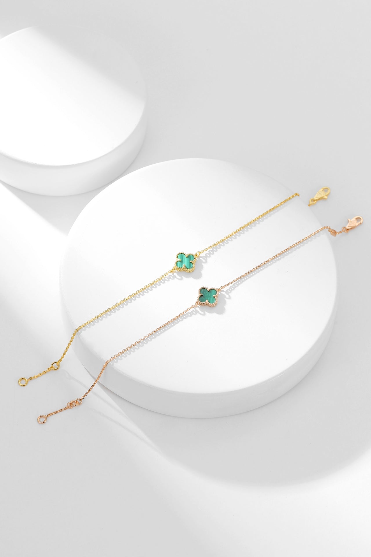 [BloomBling]CLOVER BRACELET MALACHITE 1 MOTIF