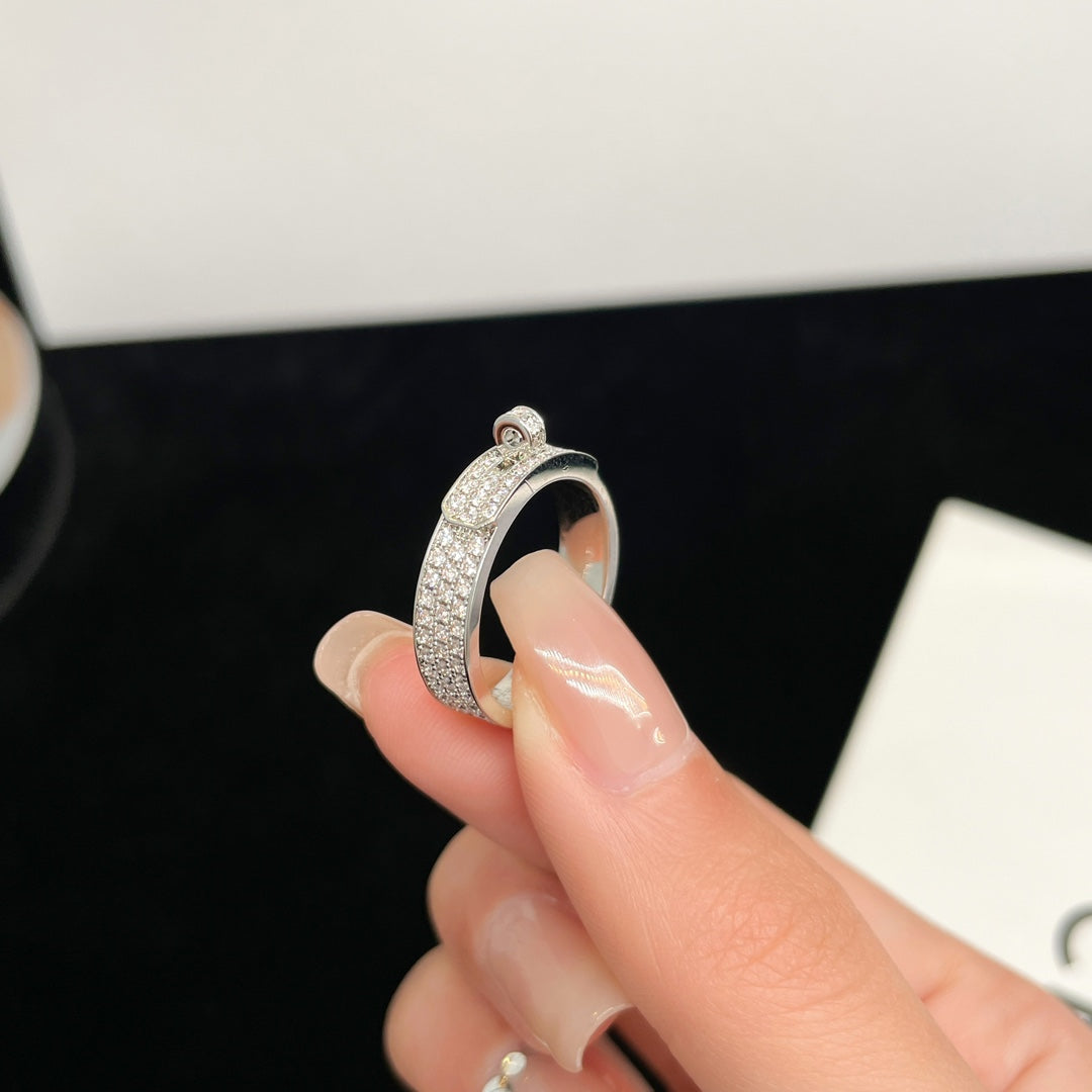 [BloomBling]KELLY SILVER DIAMOND RING