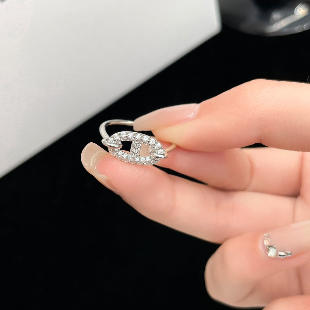 [BloomBling]RONDE SMALL SILVER DIAMOND RING