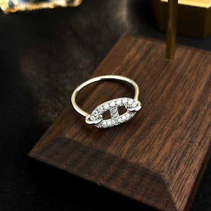 [BloomBling]RONDE SMALL SILVER DIAMOND RING
