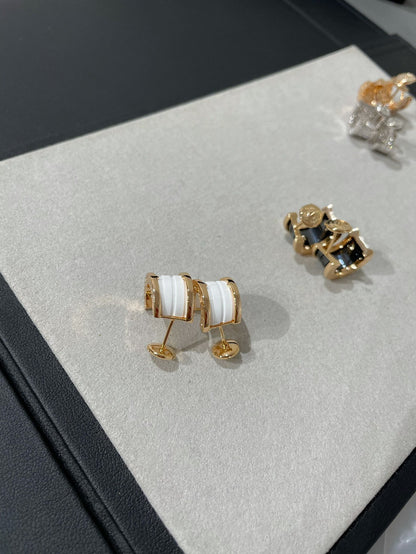 [BloomBling]ZERO 1 PINK GOLD CERAMIC EARRINGS