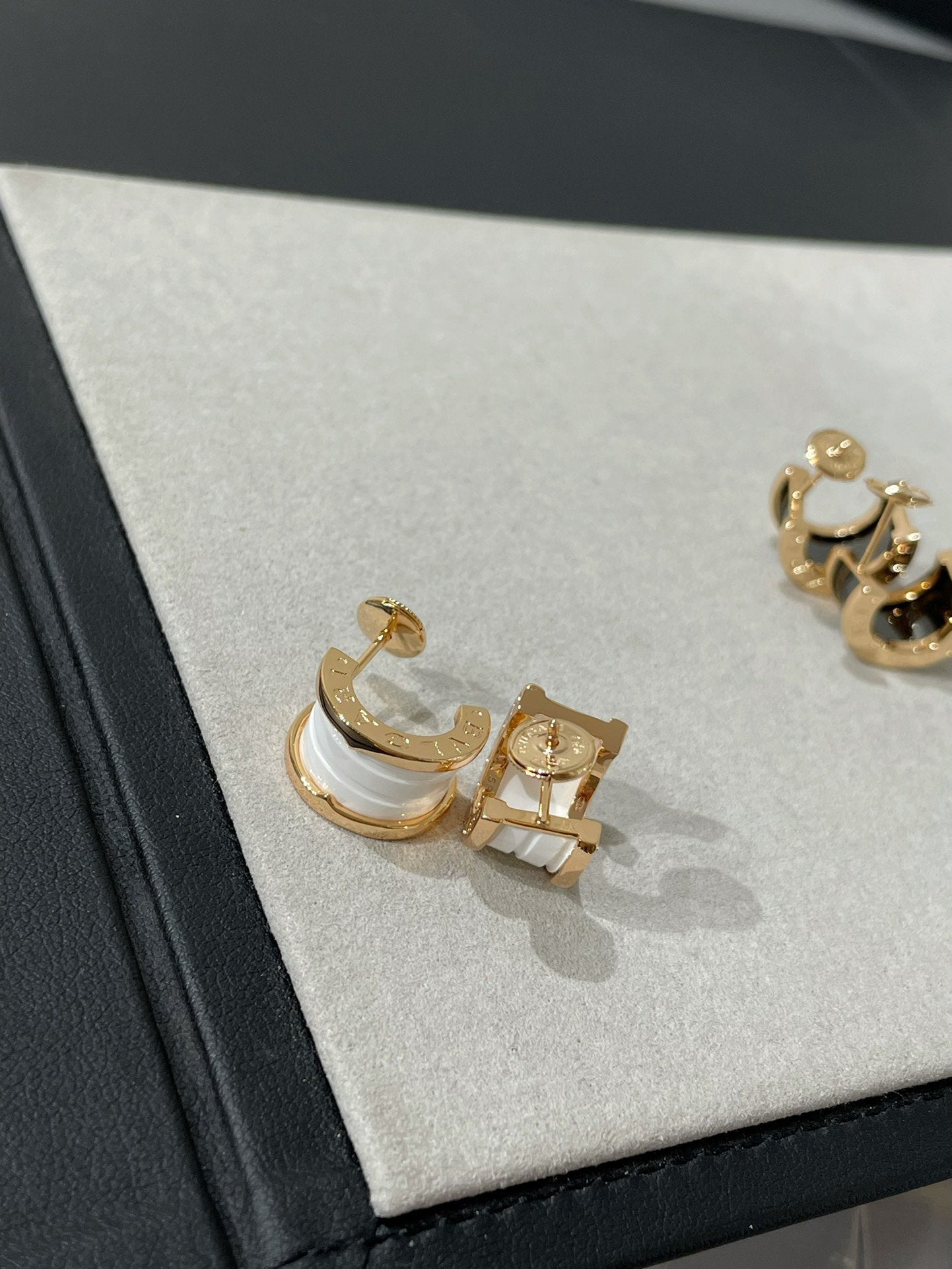 [BloomBling]ZERO 1 PINK GOLD CERAMIC EARRINGS