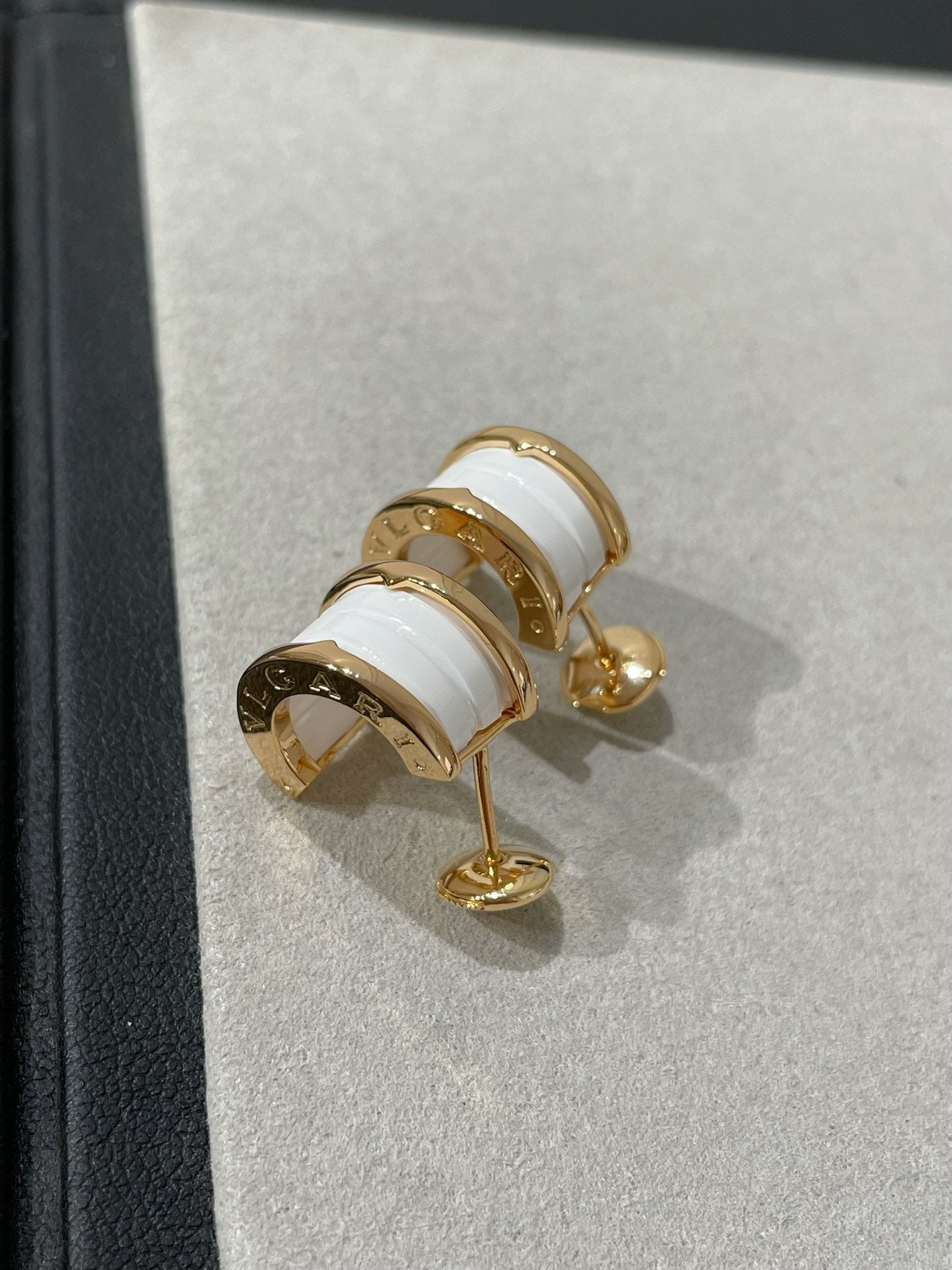 [BloomBling]ZERO 1 PINK GOLD CERAMIC EARRINGS