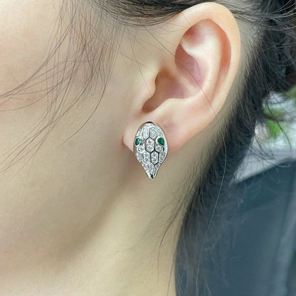 [BloomBling]SERPENT DIAMOND STUD EARRINGS