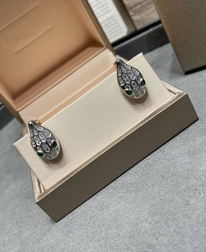 [BloomBling]SERPENT DIAMOND STUD EARRINGS