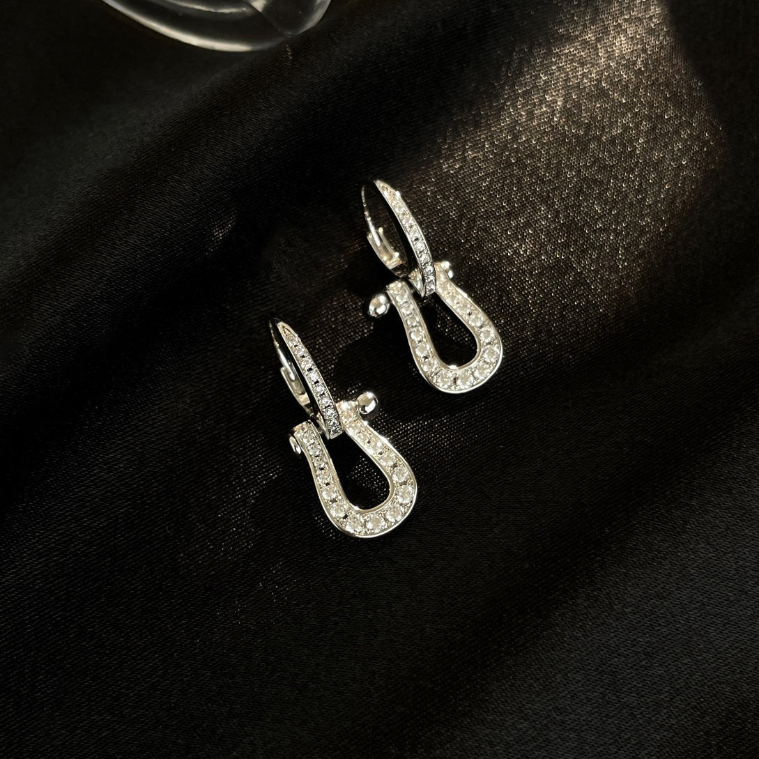 [BloomBling]FORCE 10 FULL DIAMOND DROP EARRINGS MEDIUM MODEL