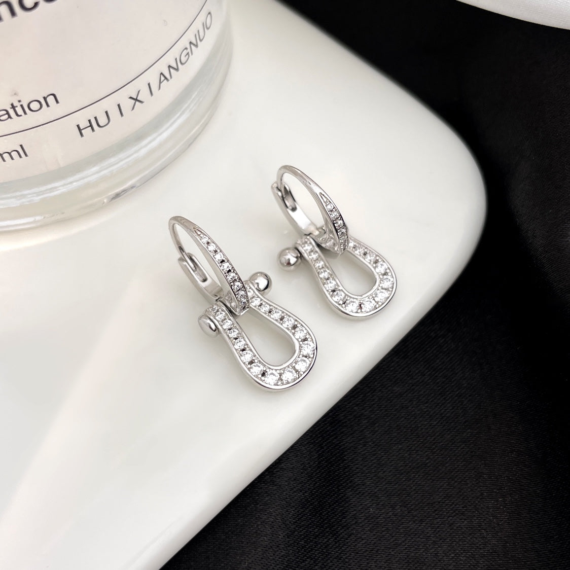 [BloomBling]FORCE 10 FULL DIAMOND DROP EARRINGS MEDIUM MODEL