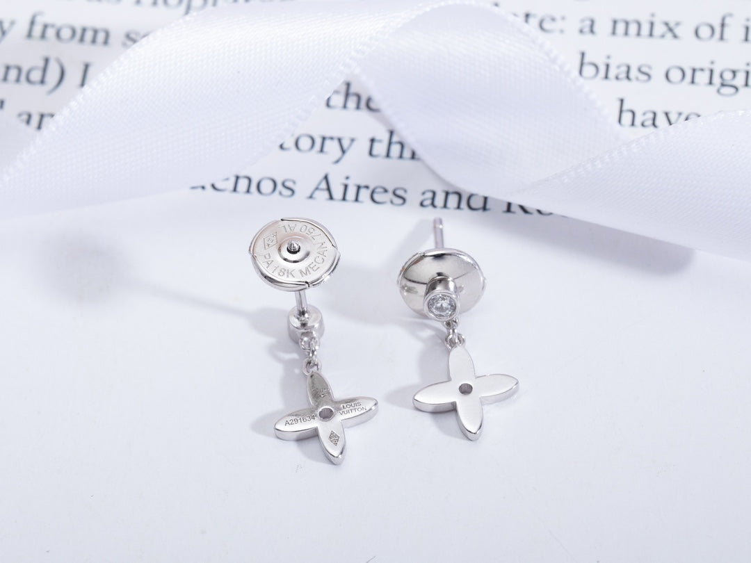 [BloomBling]VIDYLLE SILVER DIAMOND MINI DROP EARRINGS