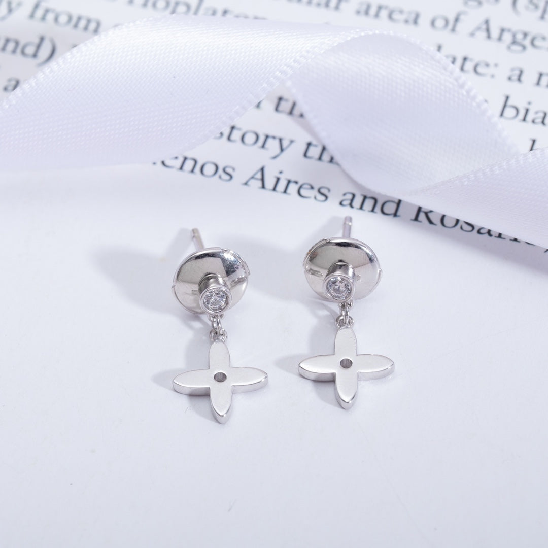[BloomBling]VIDYLLE SILVER DIAMOND MINI DROP EARRINGS