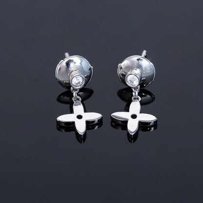 [BloomBling]VIDYLLE SILVER DIAMOND MINI DROP EARRINGS