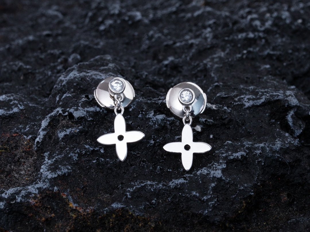 [BloomBling]VIDYLLE SILVER DIAMOND MINI DROP EARRINGS