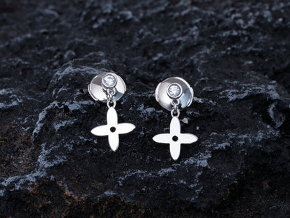 [BloomBling]VIDYLLE SILVER DIAMOND MINI DROP EARRINGS