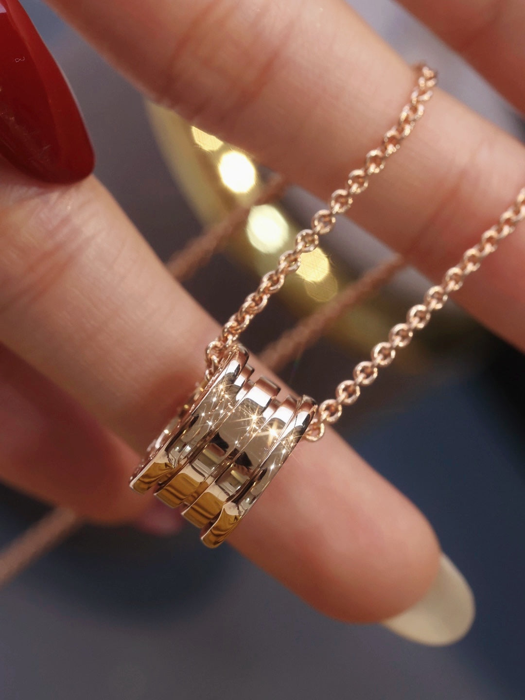 [BloomBling]ZERO 1 PINK GOLD NECKLACE