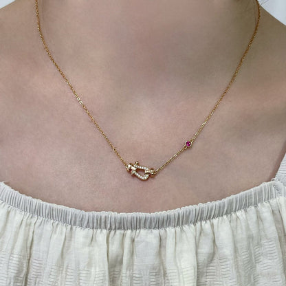 [BloomBling]FORCE 10 DIAMOND PINK GOLD NECKLACE