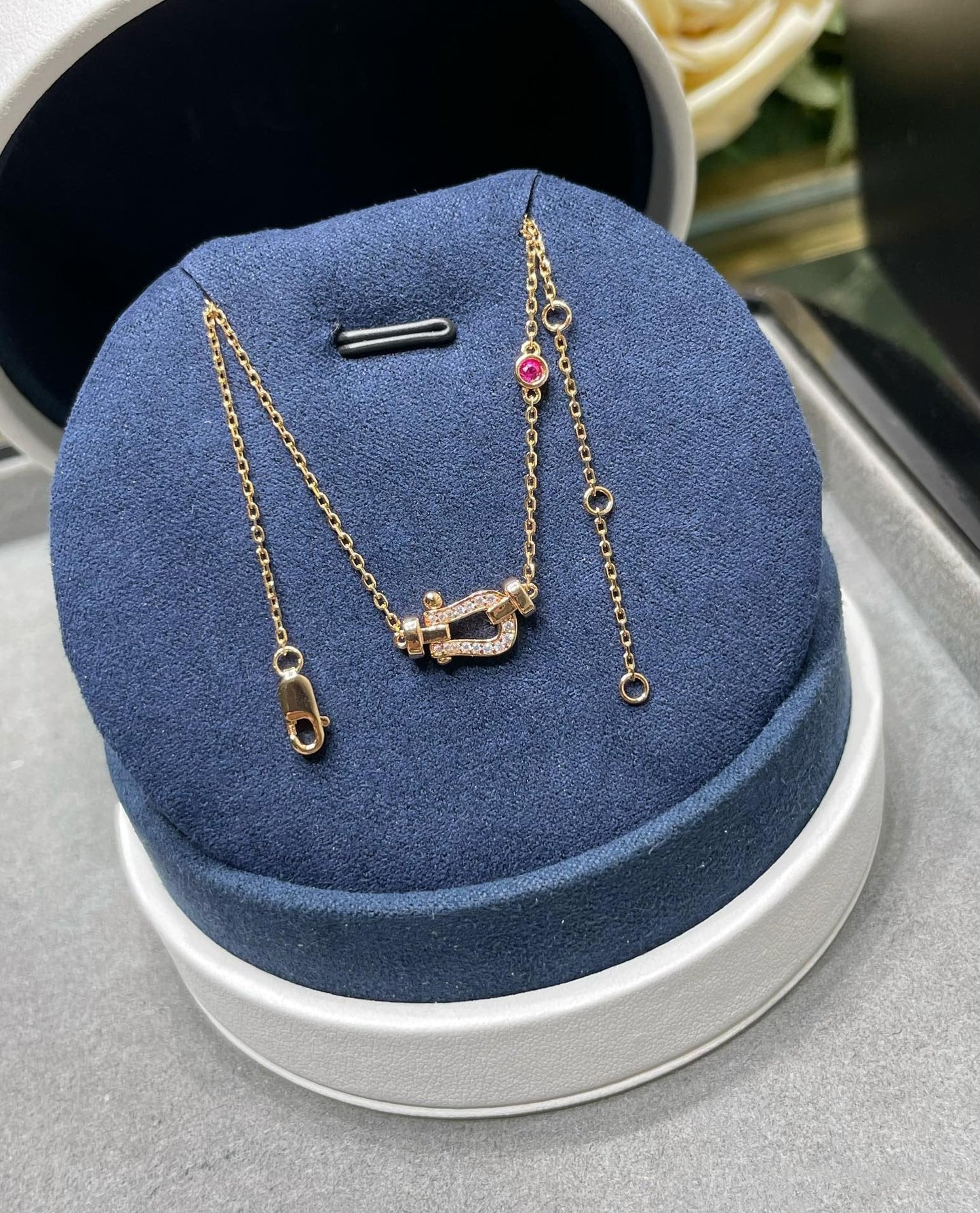 [BloomBling]FORCE 10 DIAMOND PINK GOLD NECKLACE