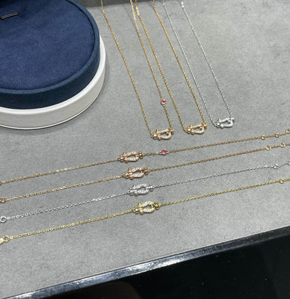 [BloomBling]FORCE 10 DIAMOND PINK GOLD NECKLACE