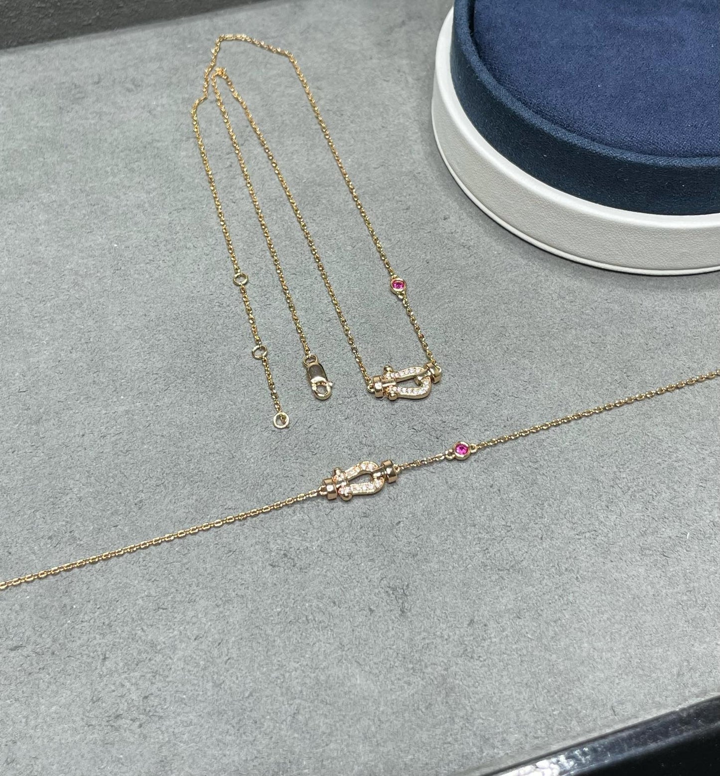 [BloomBling]FORCE 10 DIAMOND PINK GOLD NECKLACE