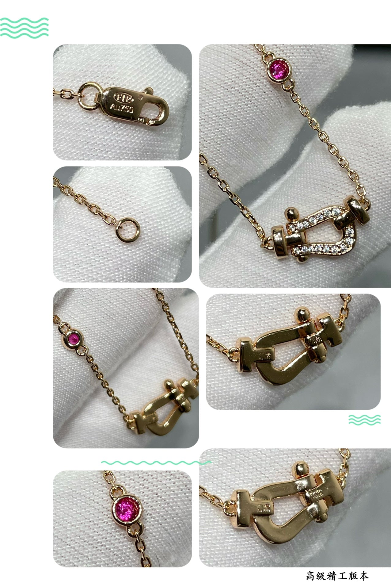 [BloomBling]FORCE 10 DIAMOND PINK GOLD NECKLACE