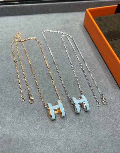 [BloomBling]POP H SKY BLUE NECKLACE