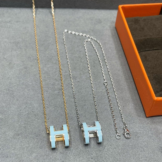 [BloomBling]POP H SKY BLUE NECKLACE