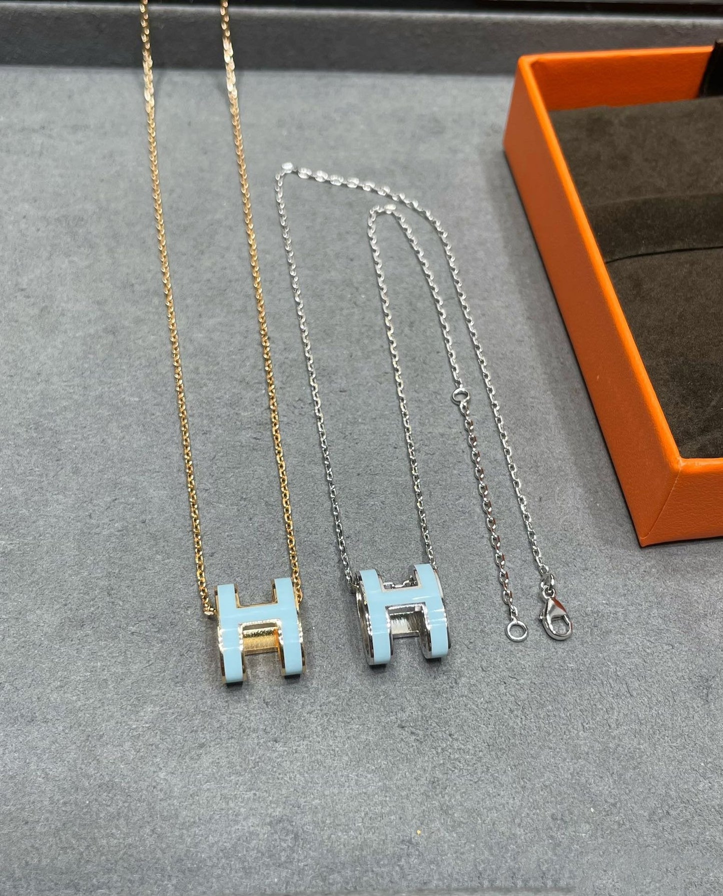 [BloomBling]POP H SKY BLUE NECKLACE