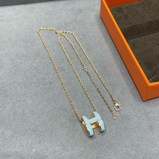 [BloomBling]POP H SKY BLUE NECKLACE