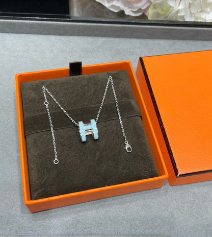 [BloomBling]POP H SKY BLUE NECKLACE