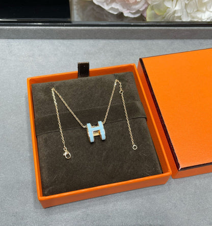 [BloomBling]POP H SKY BLUE NECKLACE