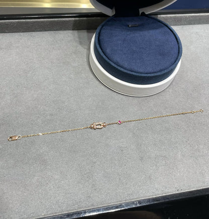 [BloomBling]FORCE 10 DIAMOND CHAIN LINK PINK GOLD BRACELET