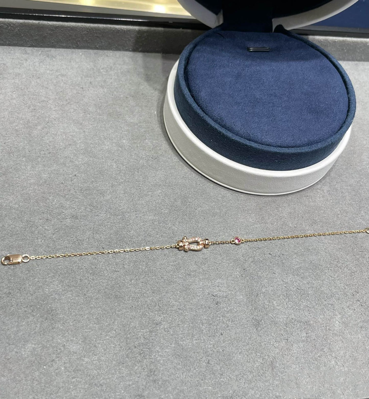 [BloomBling]FORCE 10 DIAMOND CHAIN LINK PINK GOLD BRACELET