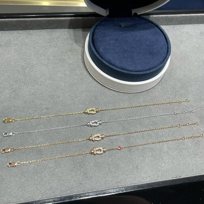 [BloomBling]FORCE 10 DIAMOND CHAIN LINK PINK GOLD BRACELET