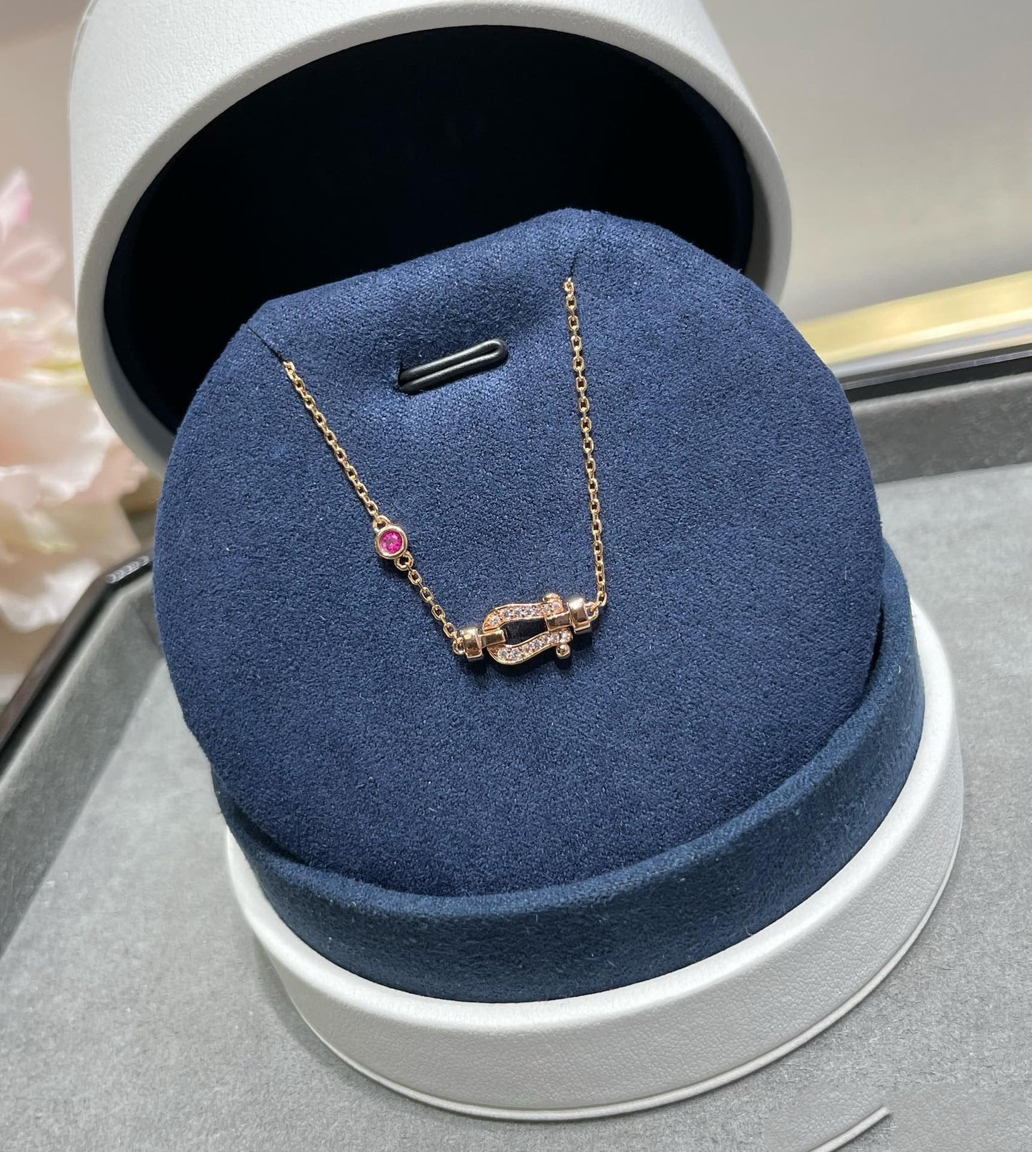 [BloomBling]FORCE 10 DIAMOND CHAIN LINK PINK GOLD BRACELET