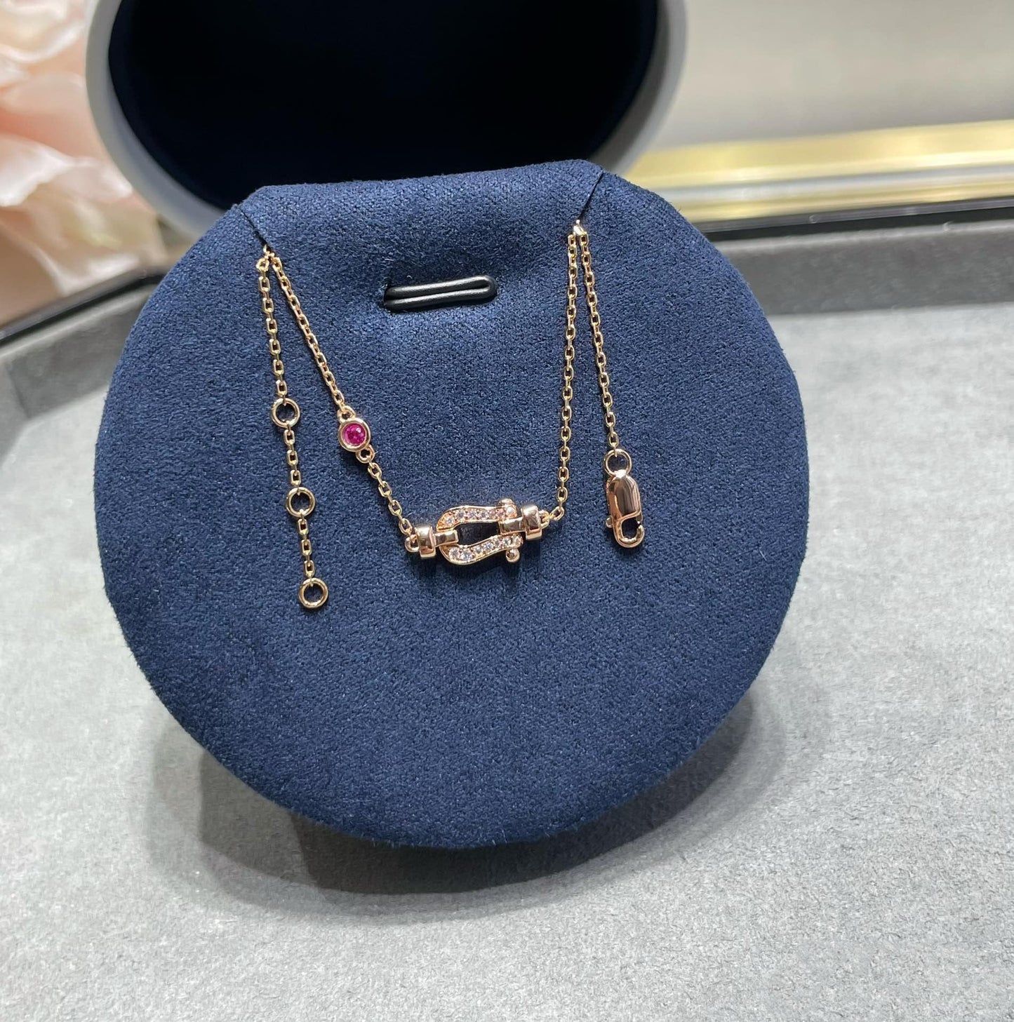 [BloomBling]FORCE 10 DIAMOND CHAIN LINK PINK GOLD BRACELET
