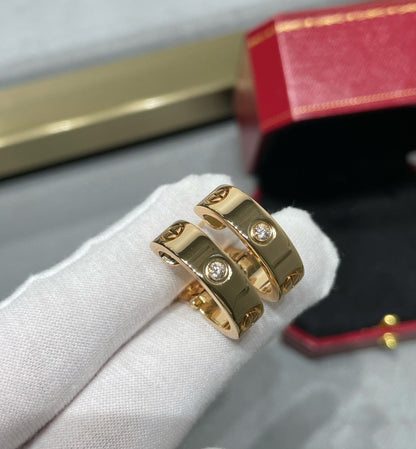 [BloomBling]LOVE 5.5MM 1 DIAMOND EARRINGS