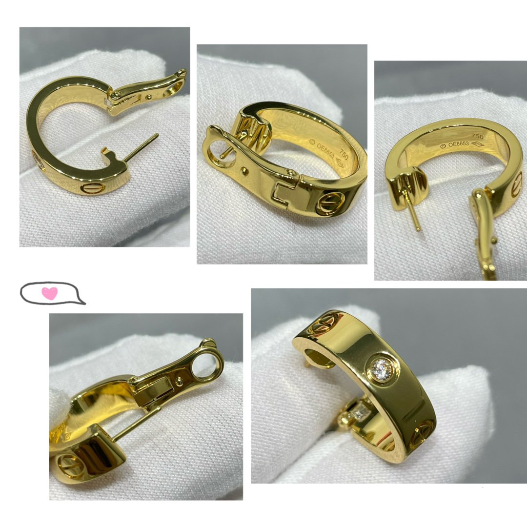 [BloomBling]LOVE 5.5MM 1 DIAMOND EARRINGS