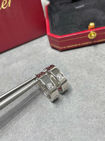 [BloomBling]LOVE 5.5MM 1 DIAMOND EARRINGS
