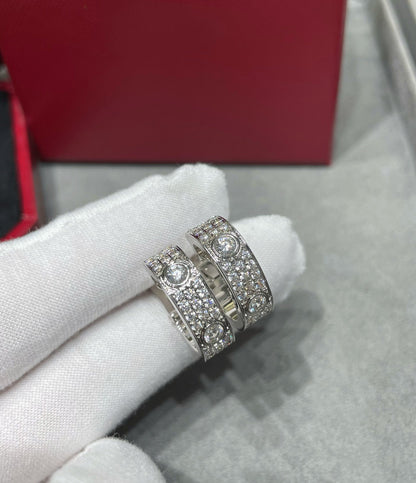 [BloomBling]LOVE 5.5MM DIAMOND PAVED EARRINGS