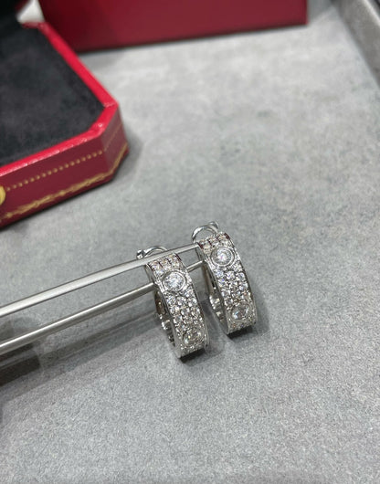 [BloomBling]LOVE 5.5MM DIAMOND PAVED EARRINGS