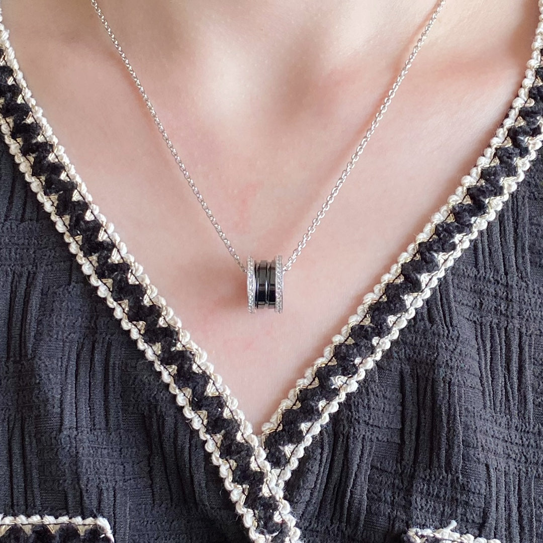 [BloomBling]ZERO 1 DIAMOND CERAMIC NECKLACE