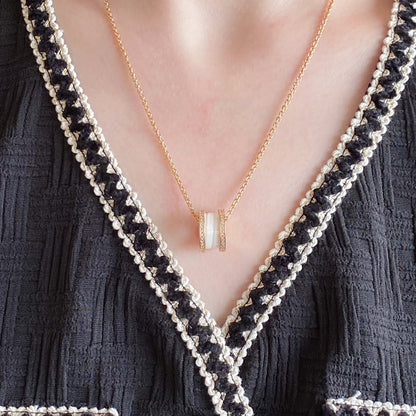 [BloomBling]ZERO 1 DIAMOND CERAMIC NECKLACE