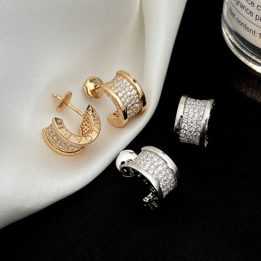 [BloomBling]ZERO 1 DIAMOND PAVED EARRINGS