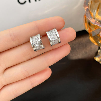 [BloomBling]ZERO 1 DIAMOND PAVED EARRINGS