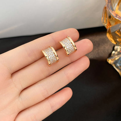 [BloomBling]ZERO 1 DIAMOND PAVED EARRINGS