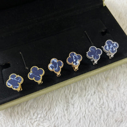 [BloomBling]CLOVER PIETERSITE MEDIUM STUD EARRINGS