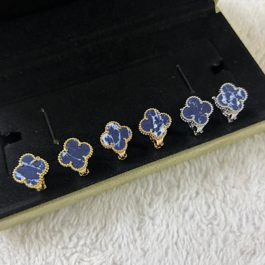 [BloomBling]CLOVER PIETERSITE MEDIUM STUD EARRINGS