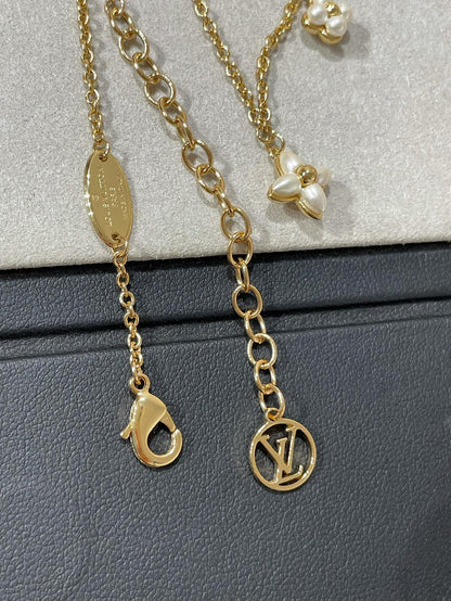 [BloomBling]FLOWERGRAM GOLD MOP DOUBLE ROW NECKLACE