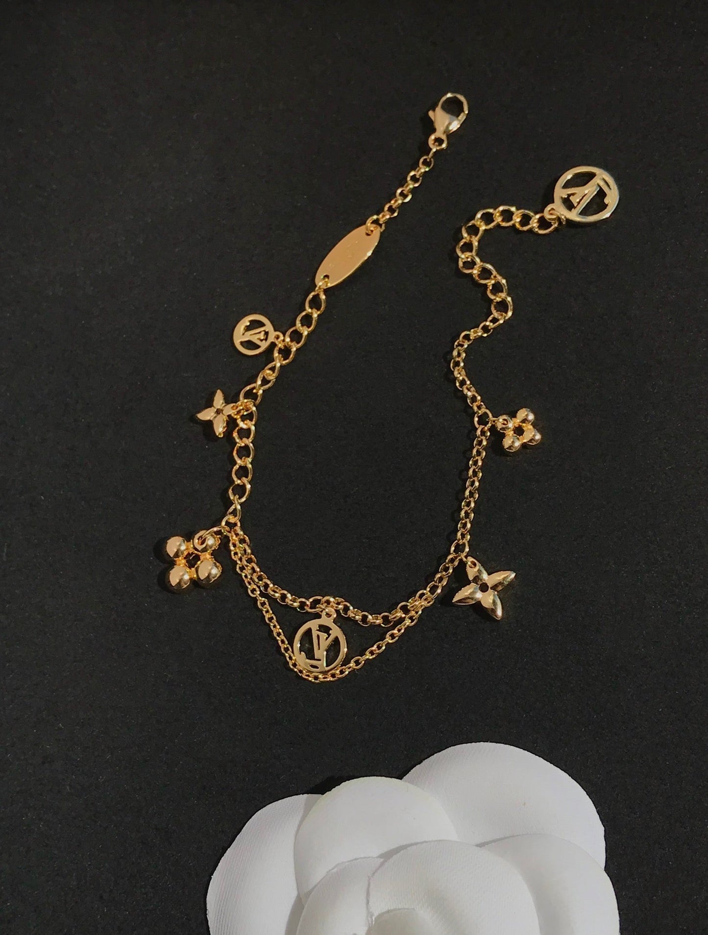 [BloomBling]BLOOMING PINK GOLD MOP BRACELET