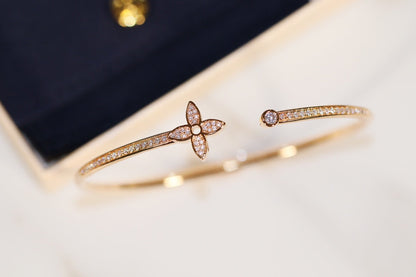 [BloomBling]IDYLLE GOLD OPEN BRACELET DIAMOND PAVED