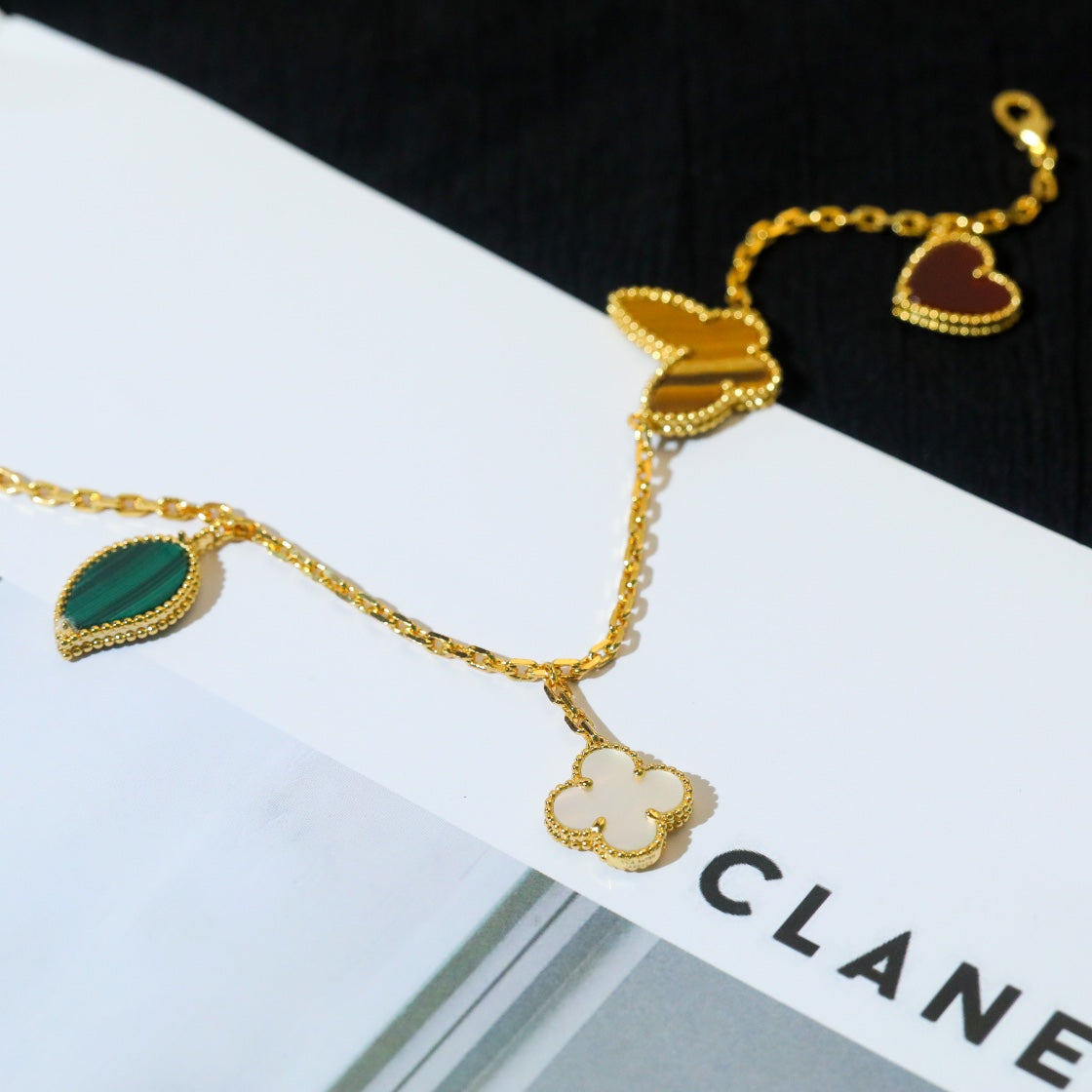 [BloomBling]LUCKY SPRING 5 MOTIF GOLD BRACELET