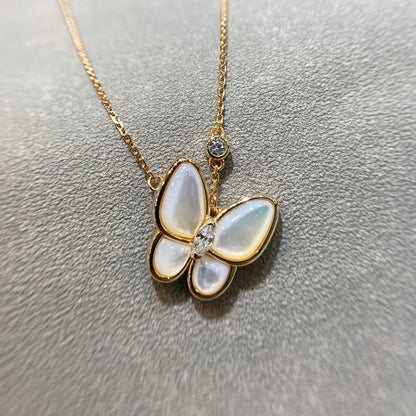 [BloomBling]BUTTERFLY MOP DIAMOND NECKLACE